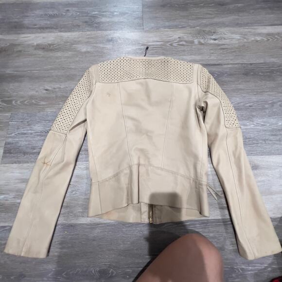 Roberto Cavalli Tan Leather Jacket Size 40 - Picture 5 of 10